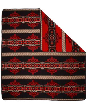 Bedspread 7035 - KING, Black, Red