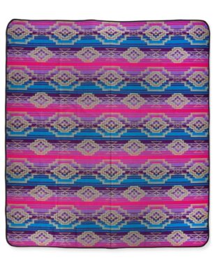 Bedspread 7038 - QUEEN, Pink, Purple, Blue
