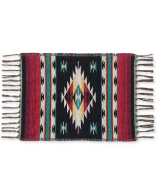 Cotton Accent Table Mats, #3, #6, #9 - Black, Red