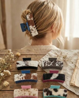 Cowhide Hair Clip