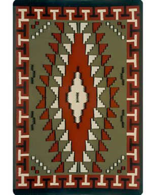 Hand Woven Wool Trading Post Rug 609
