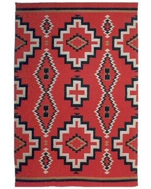 Hand Woven Wool Trading Post Rug 638