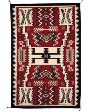Hand Woven Wool Trading Post Rug 722