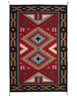 Hand Woven Wool Trading Post Rug 783