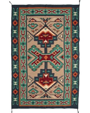 Hand Woven Wool Trading Post Rug 784