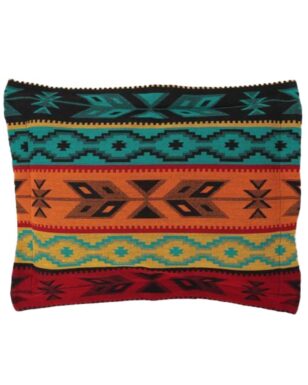 PILLOW SHAM 7028 - Orange, Turquoise, Tan