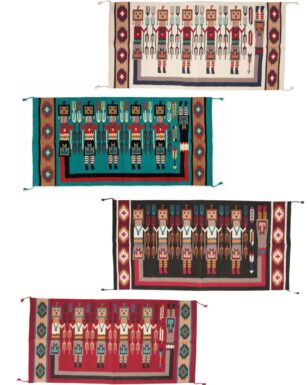 Intricate Wool Yei Rug Black