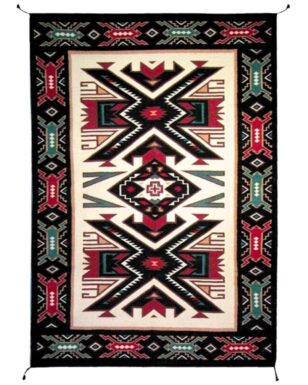 Hand Woven Wool Trading Post Rug 788