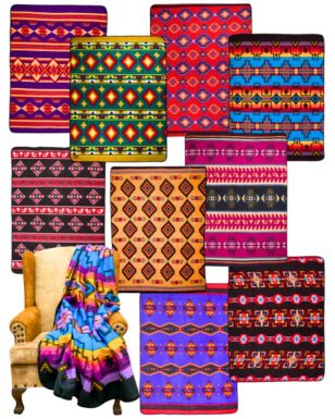 10 Pack Assorted Popular Fleece Lodge Blankets!