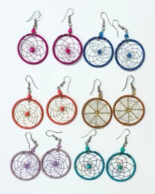 24 pairs of Dream Catcher Hoop Earrings