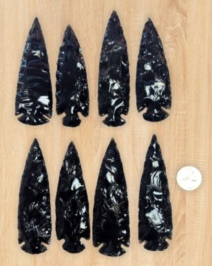 4"  BLACK OBSIDIAN ARROWHEAD