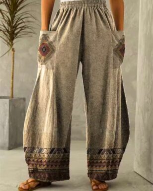 Bohemian Wide-Leg Pants 1