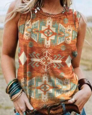 Printed Sleeveless Top 2