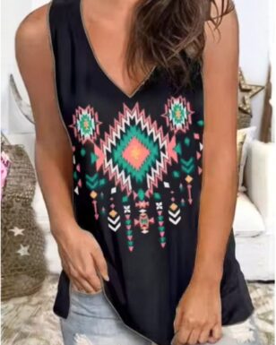 Printed Sleeveless Top 4