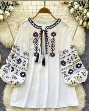 Linen Embroidered Tops 1