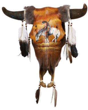 Southwest-Style Cow Skull, End of Trail