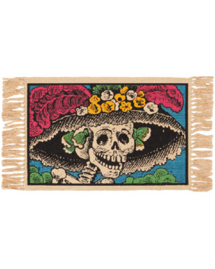 Cotton Stencil Table Mat - Day of the Dead 205