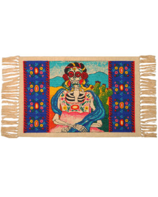 Cotton Stencil Table Mat - Day of the Dead 211