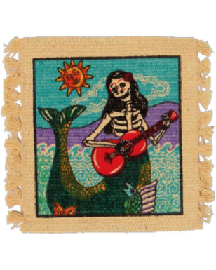 6pk Cotton Stencil Coasters-Day of the Dead <br>Design 212
