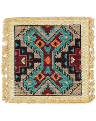 6pk Cotton Stencil Coasters-Southwest <br>Design 171