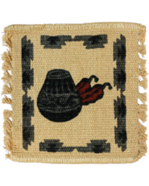 6pk Cotton Stencil Coasters <br> Southwest Design 5