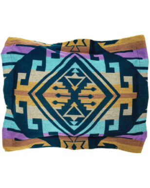 Pillow Sham 7043 - Blue, Teal, Tan