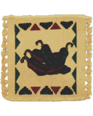 6pk Cotton Stencil Coasters-Chile Peppers<br>Design 8