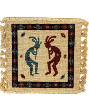 6pk Cotton Stencil Coaster- Kokopelli <br>Design 96