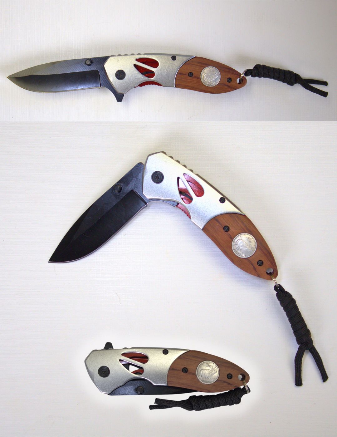 Deer Imprint Folding Pocket Knife - Image 2