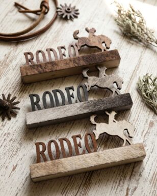 "RODEO" Cowhide Ornament