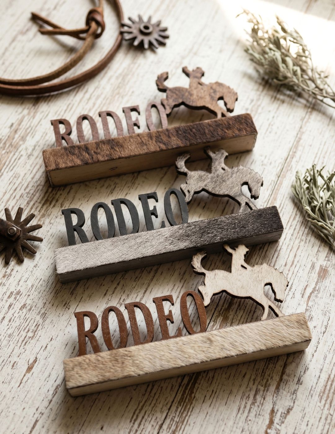 "RODEO" Cowhide Ornament