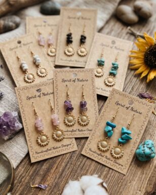 SUNFLOWER CHIP EARRING