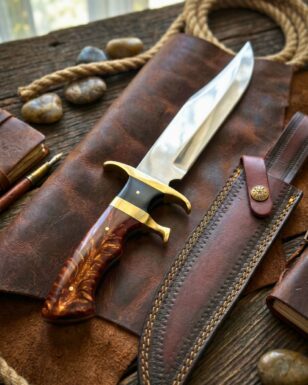 Terra Bowie Knife with Leather sheath