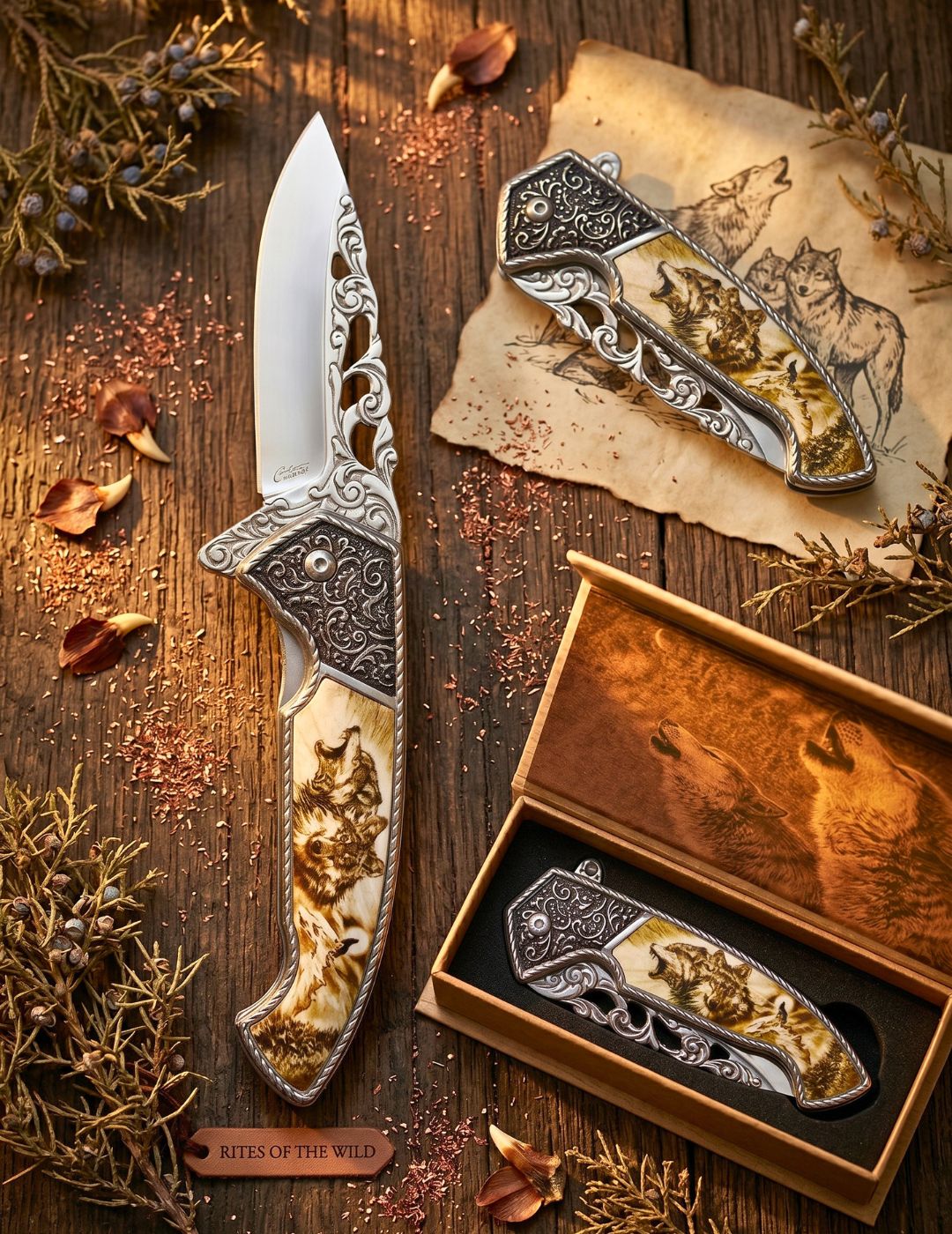 Wolf Gift Boxed Knife