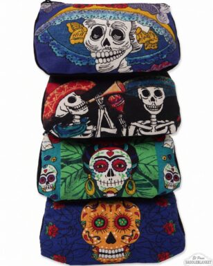 Day of the Dead Canvas Cosmetic Bags