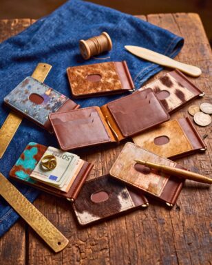 Cowhide Money Clip