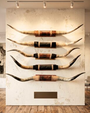 Polished 6' Mounted Horns