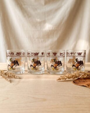 4 pc. Short Western Glass 3