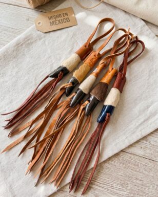 Mini Goat Hoof Quirt with Leather Fringe