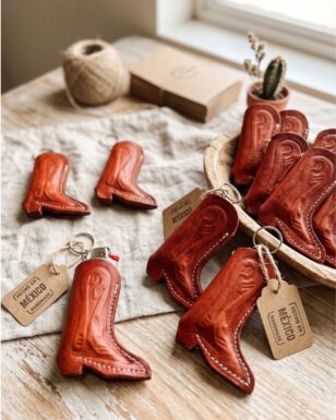 Leather Boot Keychain